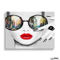 Sunglasses and Red Lips