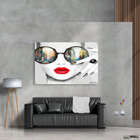 Sunglasses and Red Lips