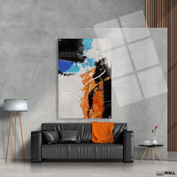 Abstract Orange Black