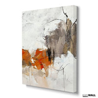 Abstract White Orange