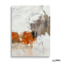 Abstract White Orange