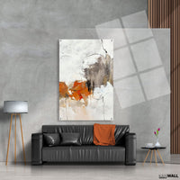 Abstract White Orange