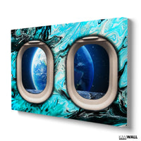 Vliegtuig Raam Blauw